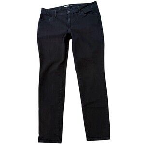 Old Navy Super Skinny Jeans Womens Size 12 Black Denim Black Jack Cotton Blend